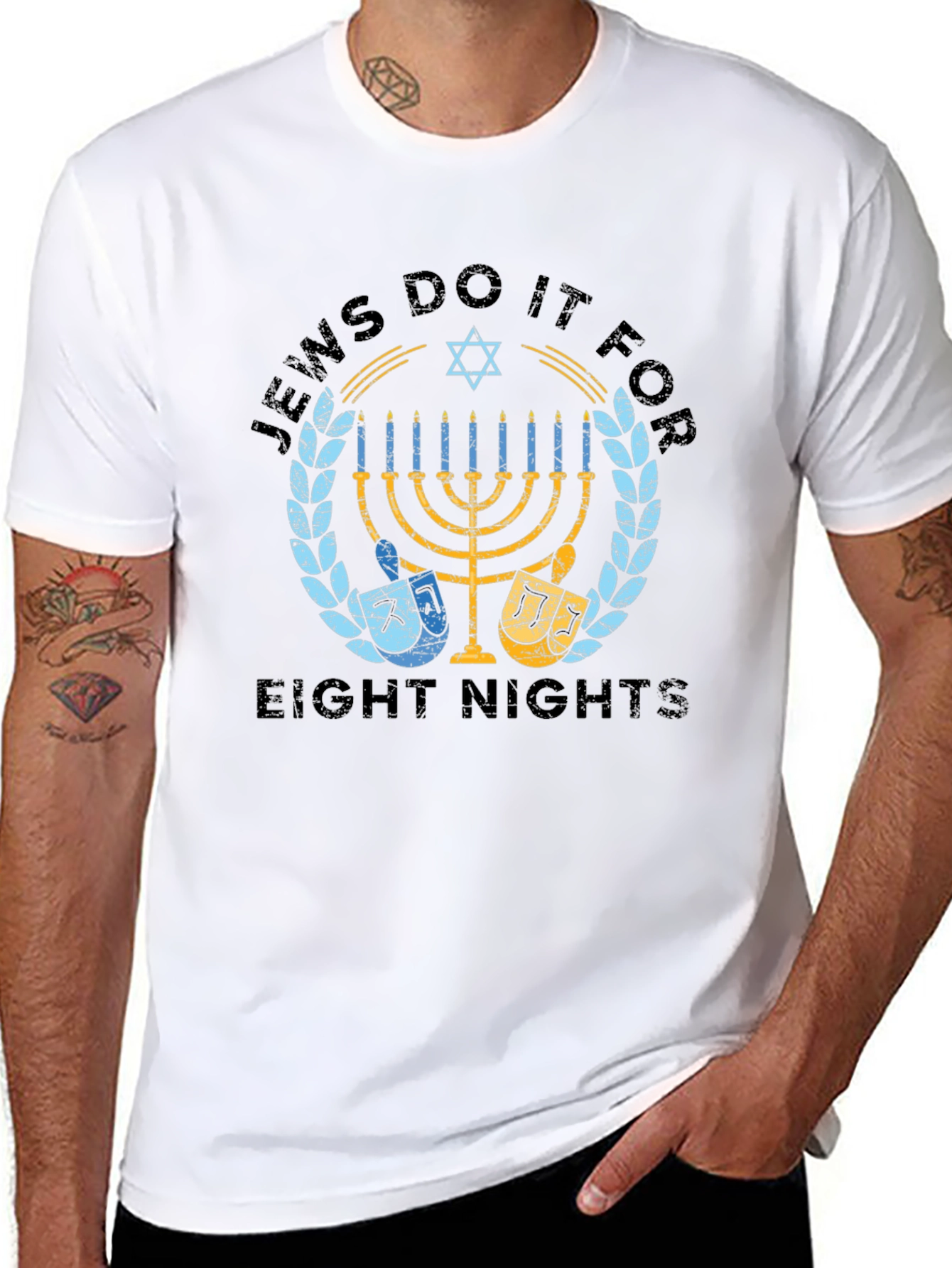 Jews Do It For Eight Nights Holiday T-Shirt