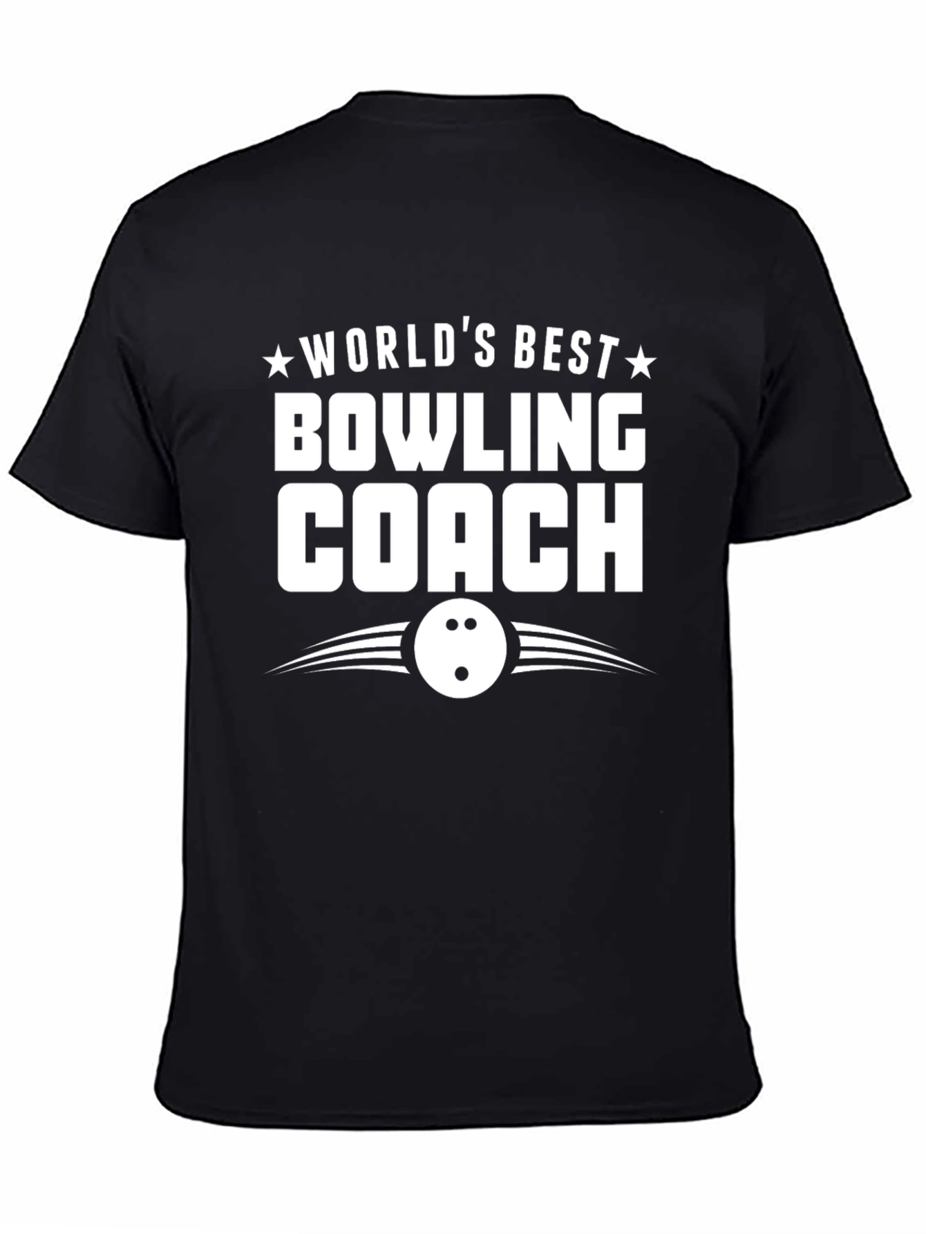 Worlds Best Bowling Coach Graphic Tee - Black