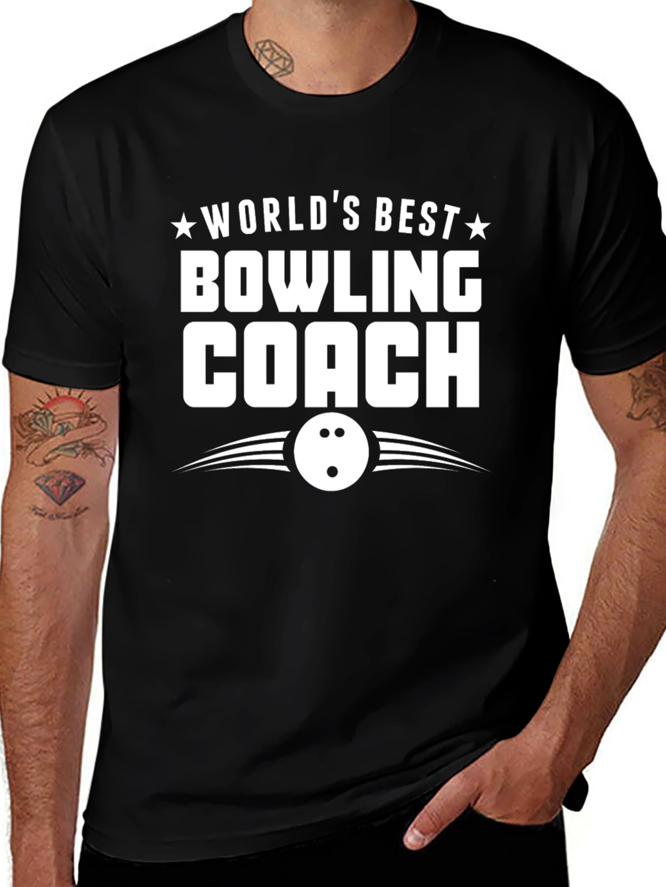 Worlds Best Bowling Coach Graphic Tee - Black