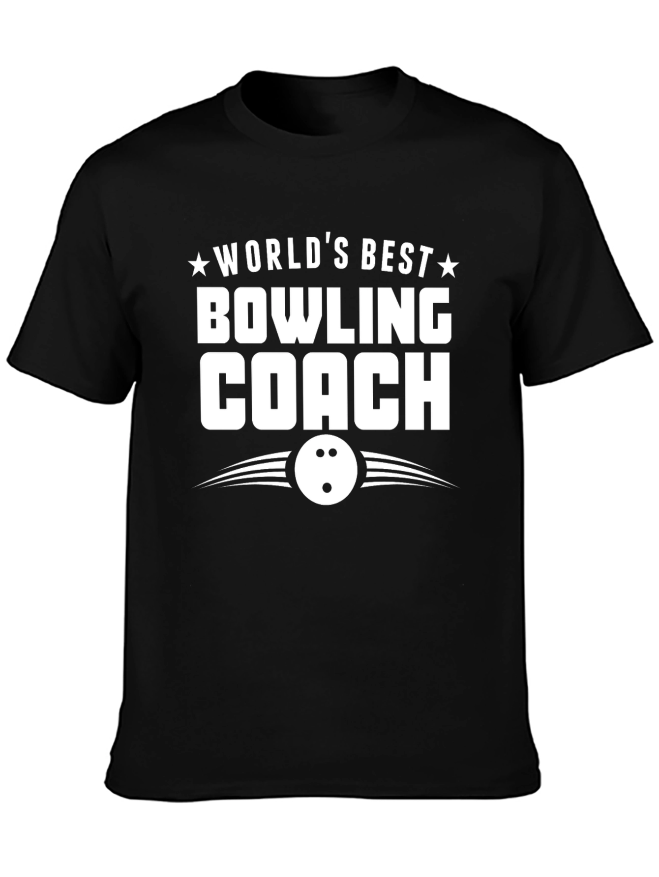 Worlds Best Bowling Coach Graphic Tee - Black