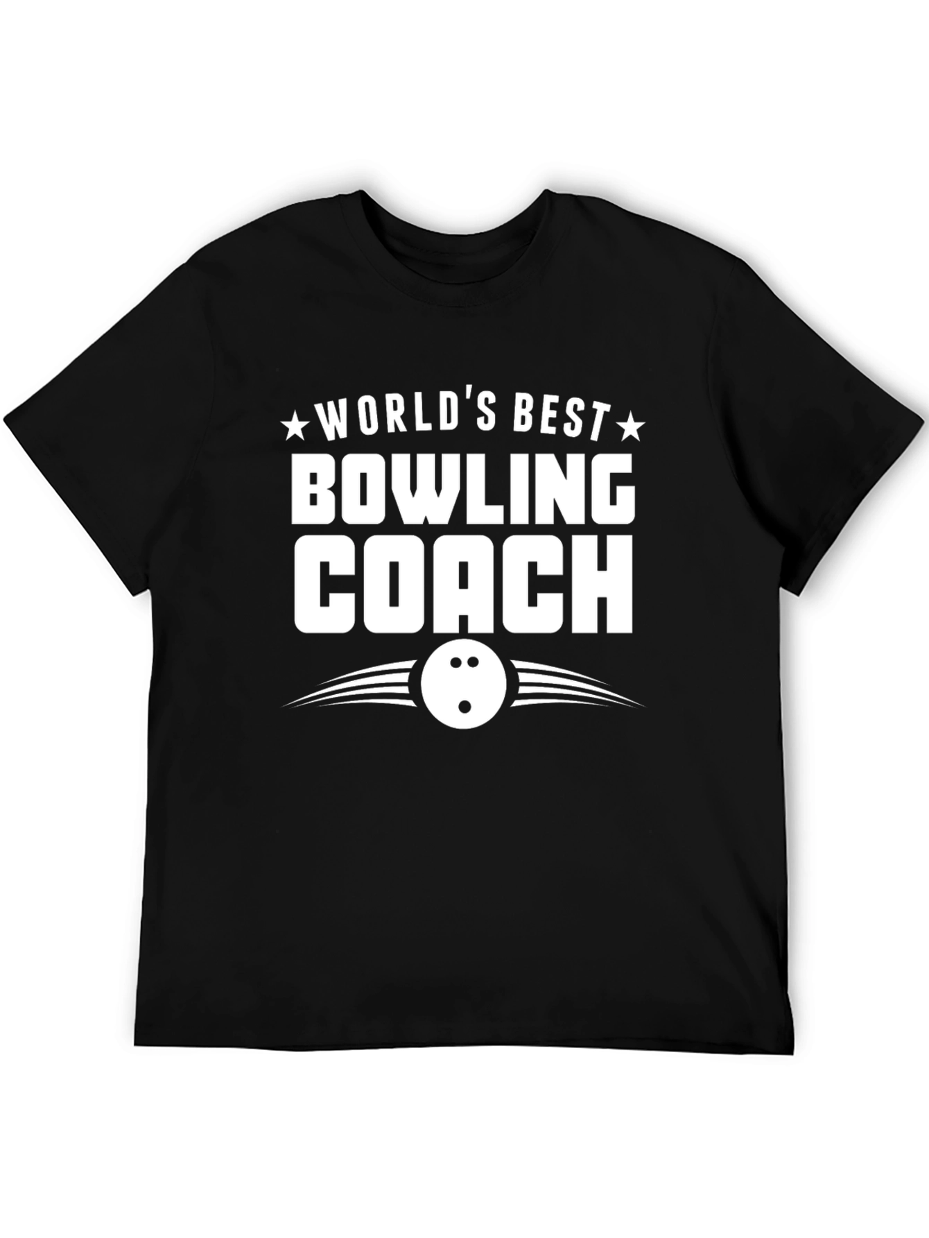 Worlds Best Bowling Coach Graphic Tee - Black