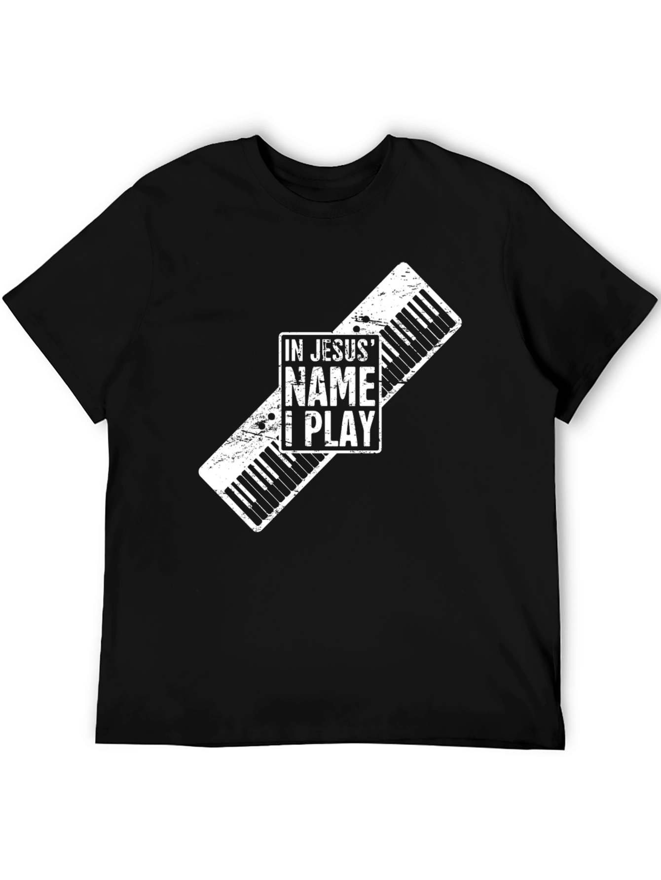 In Jesus Name I Play Piano Keyboard T-Shirt