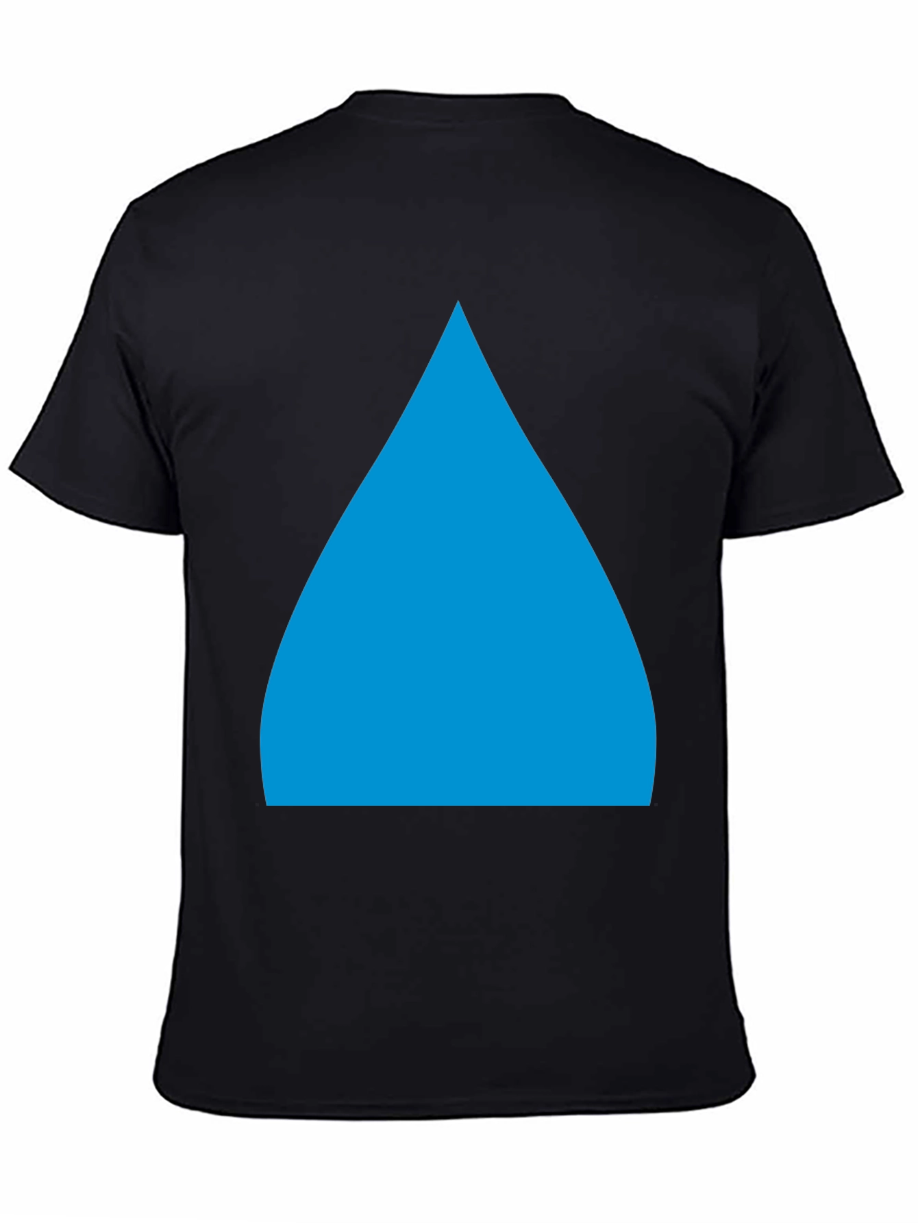 Geometric Blue Triangle Graphic Tee - Modern Style