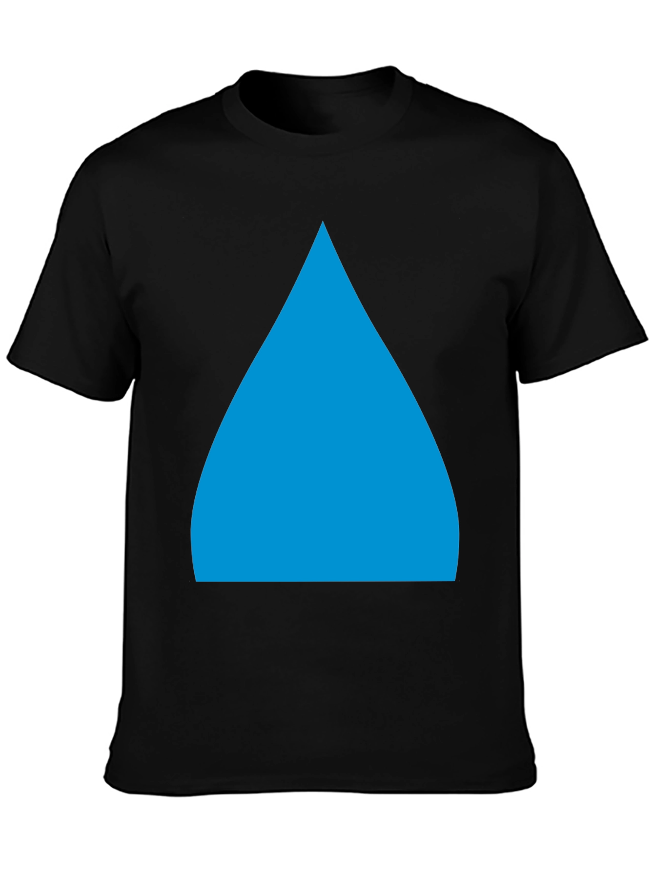 Geometric Blue Triangle Graphic Tee - Modern Style