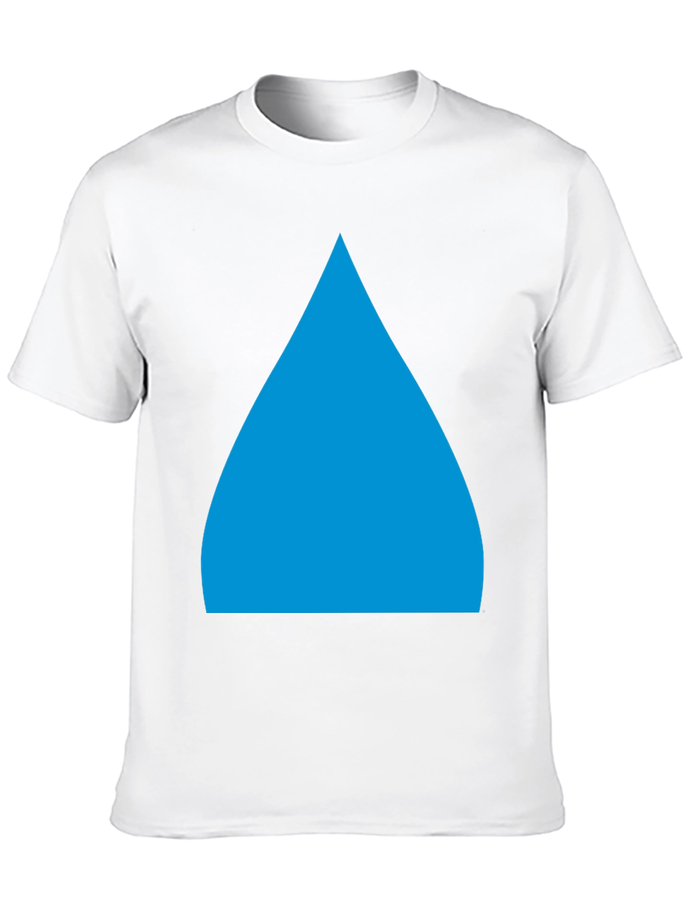 Geometric Blue Triangle Graphic Tee - Modern Style