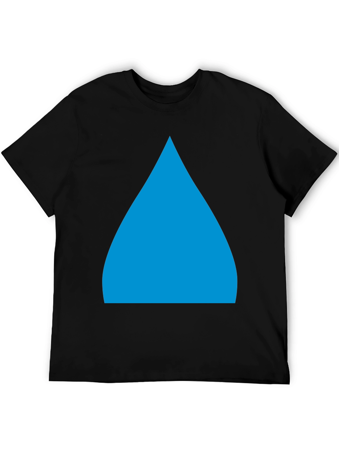 Geometric Blue Triangle Graphic Tee - Modern Style