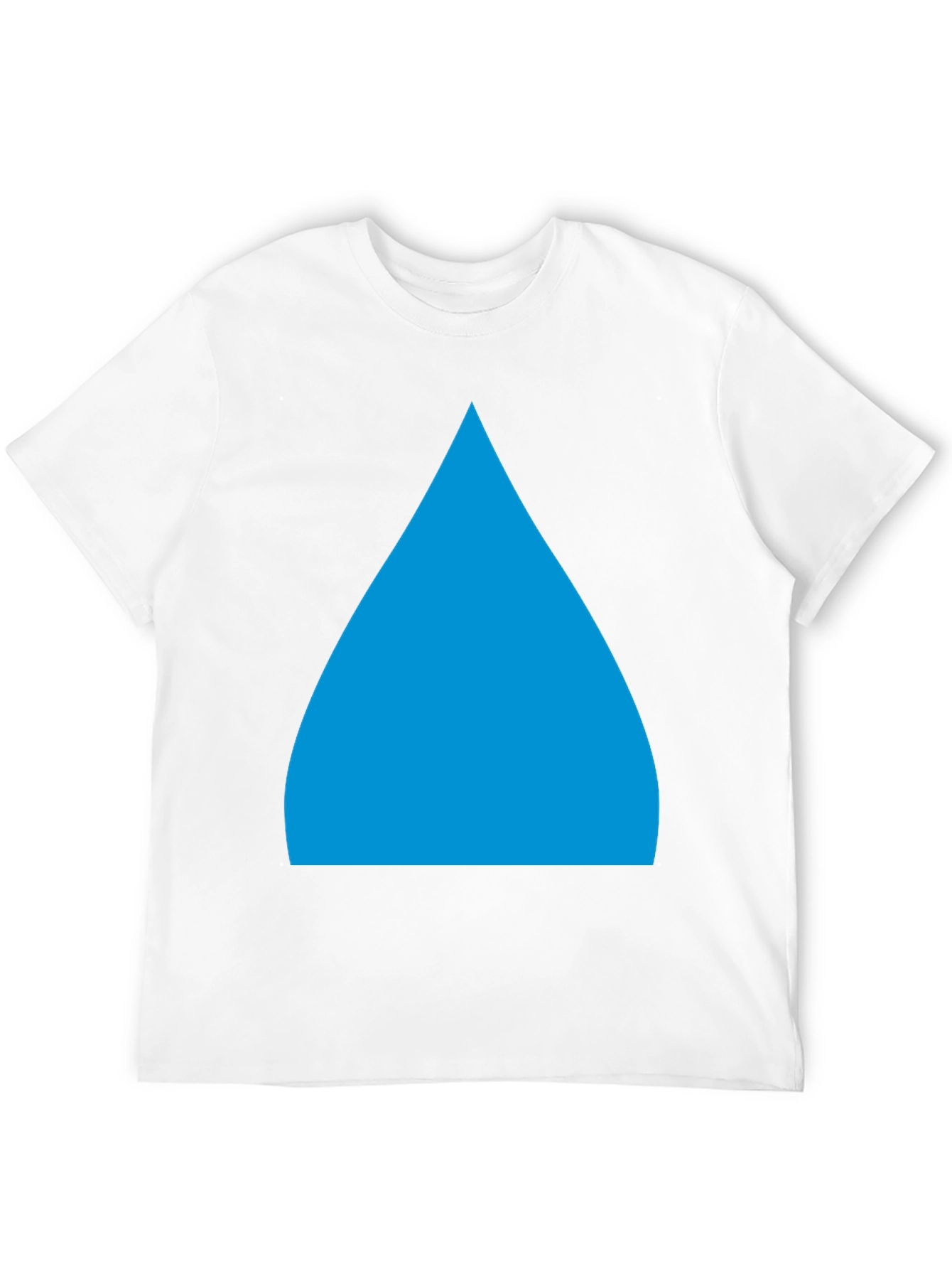 Geometric Blue Triangle Graphic Tee - Modern Style