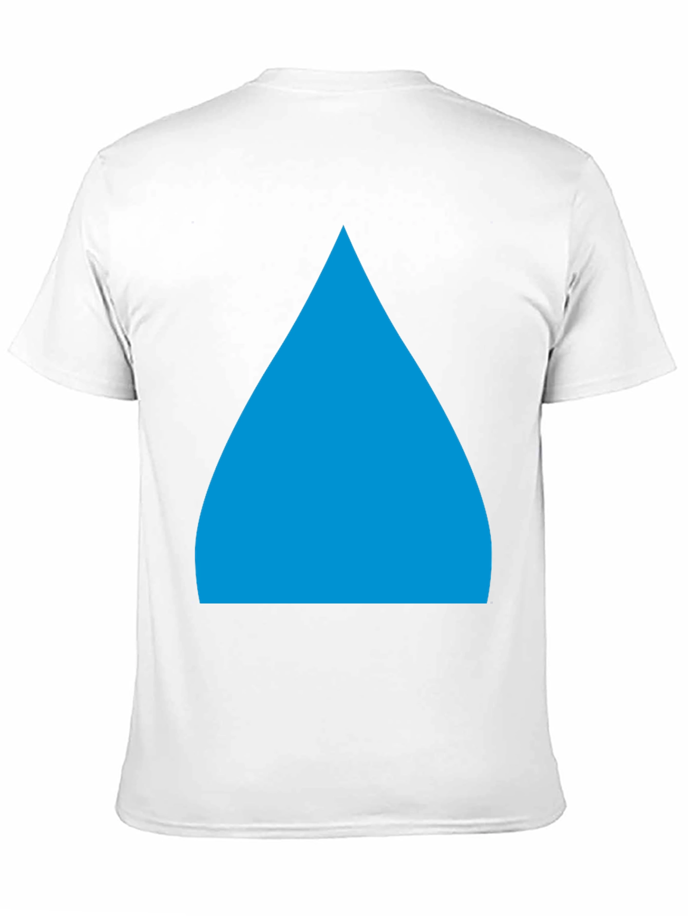 Geometric Blue Triangle Graphic Tee - Modern Style
