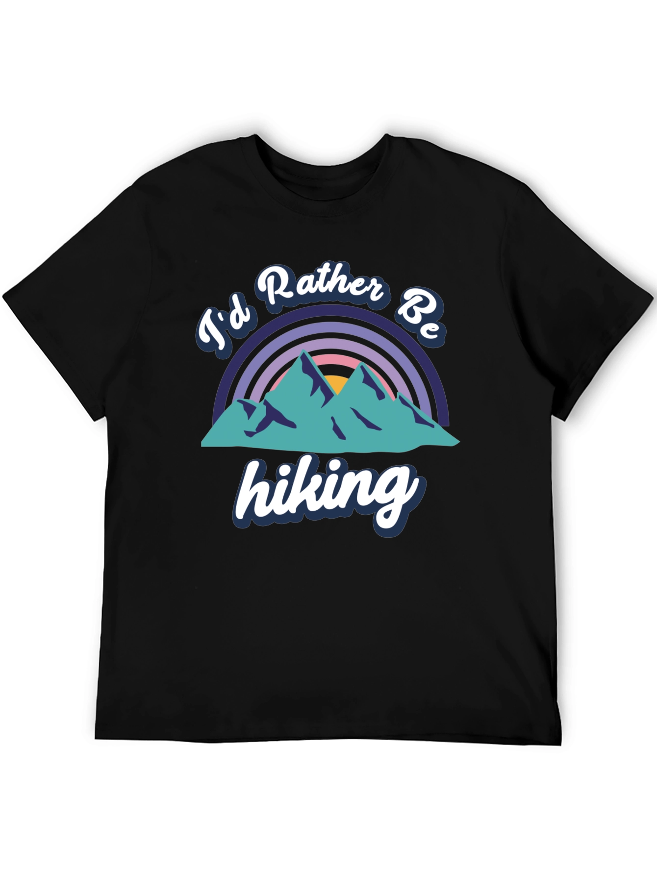 Id Rather Be Hiking Black Tee