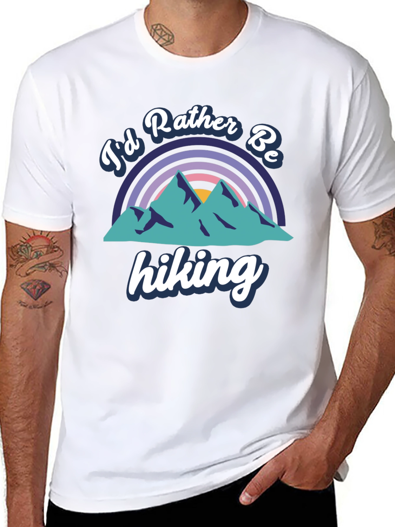 Id Rather Be Hiking Black Tee