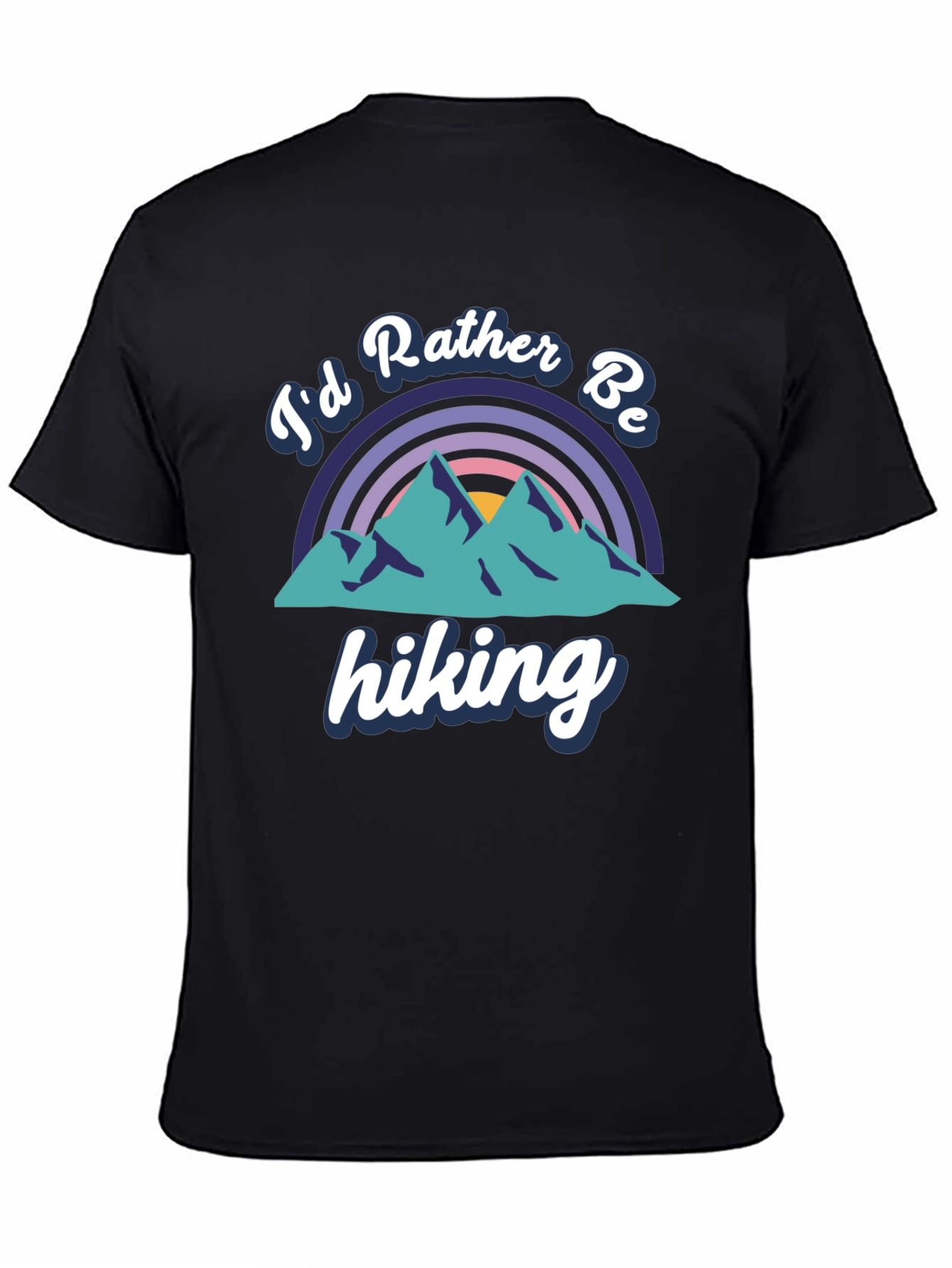 Id Rather Be Hiking Black Tee