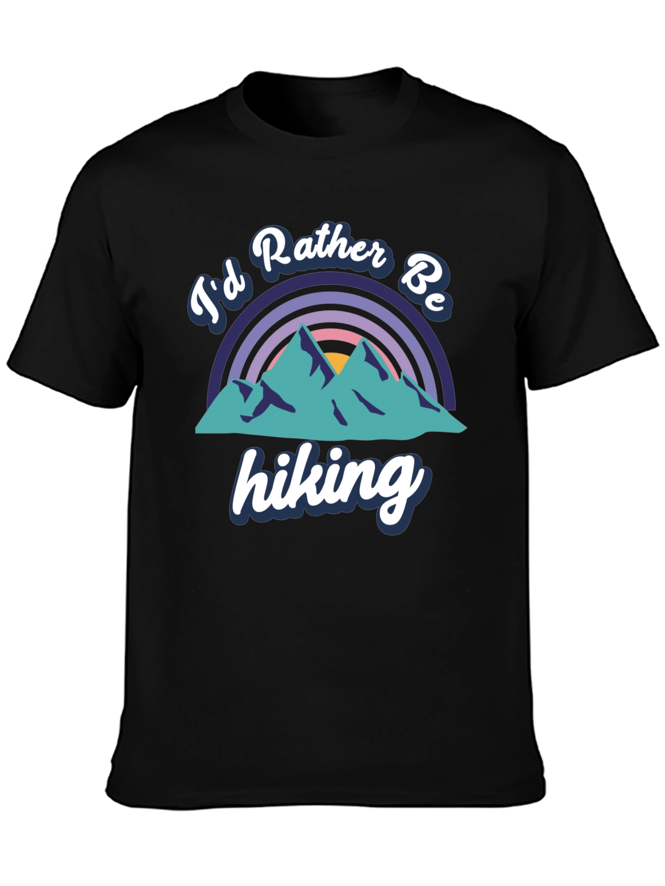 Id Rather Be Hiking Black Tee