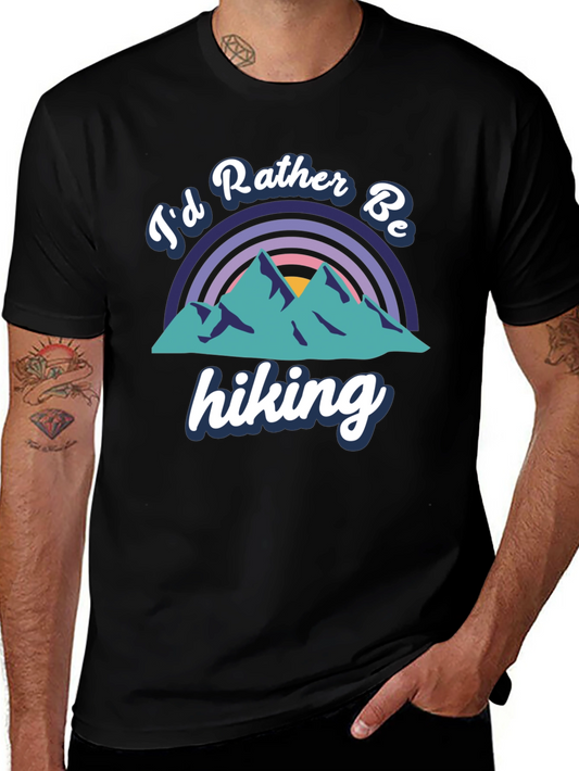 Id Rather Be Hiking Black Tee