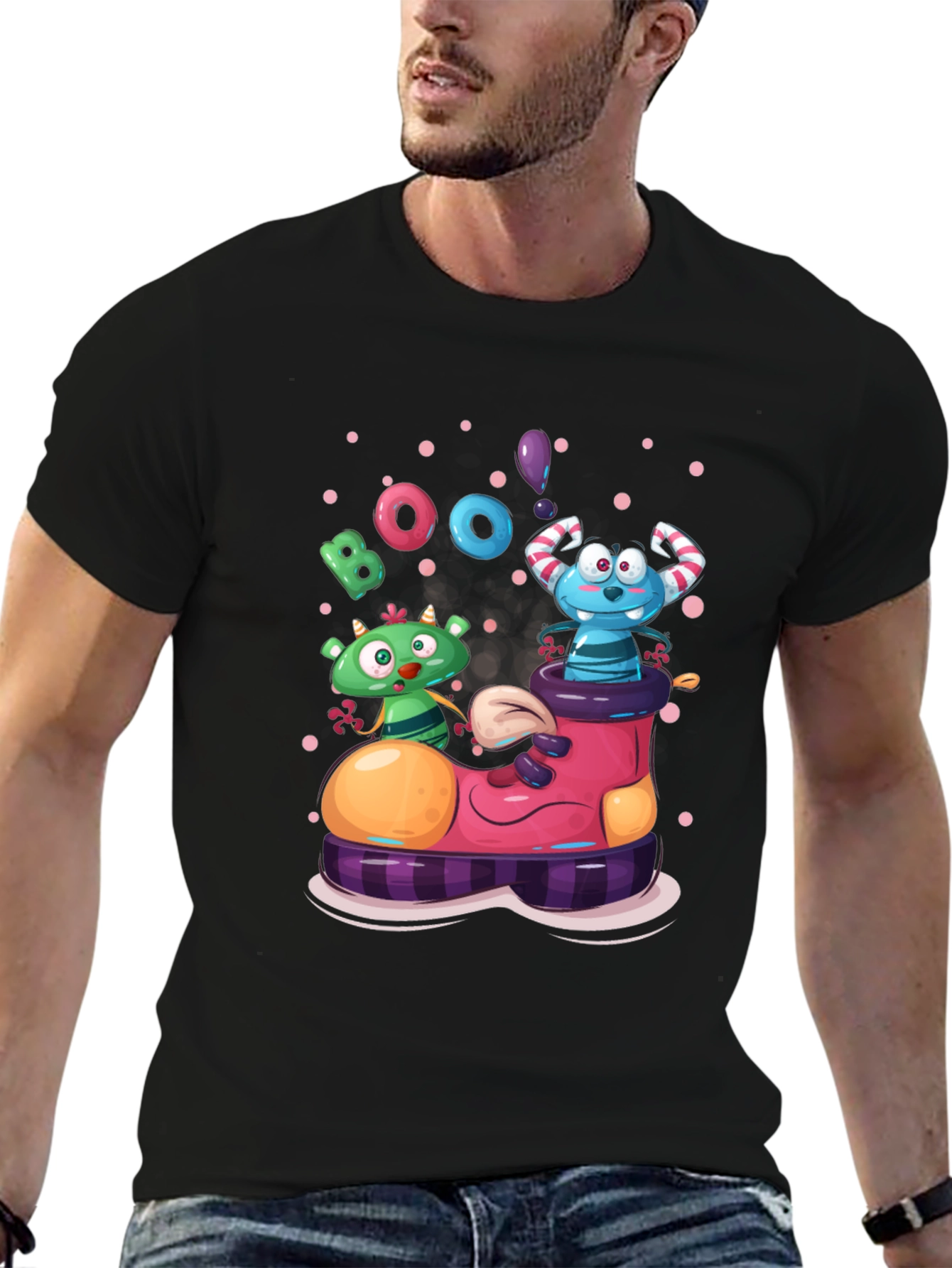 Boo Monsters in a Boot Halloween T-Shirt