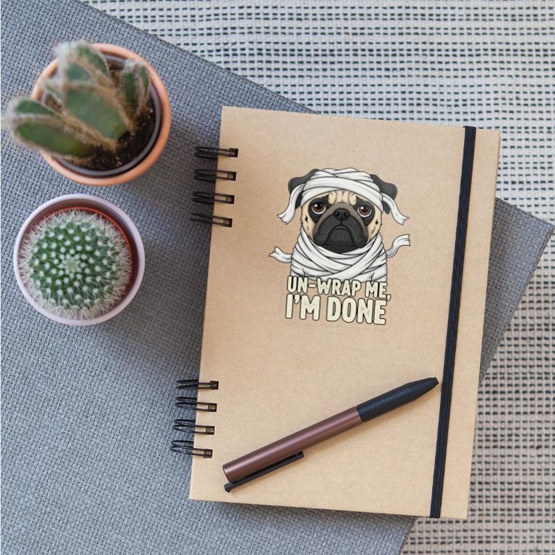 Funny Mummy Dog Illustration T-Shirt