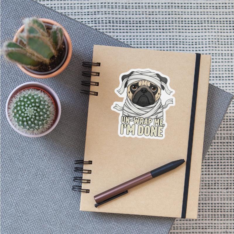 Funny Mummy Dog Illustration T-Shirt