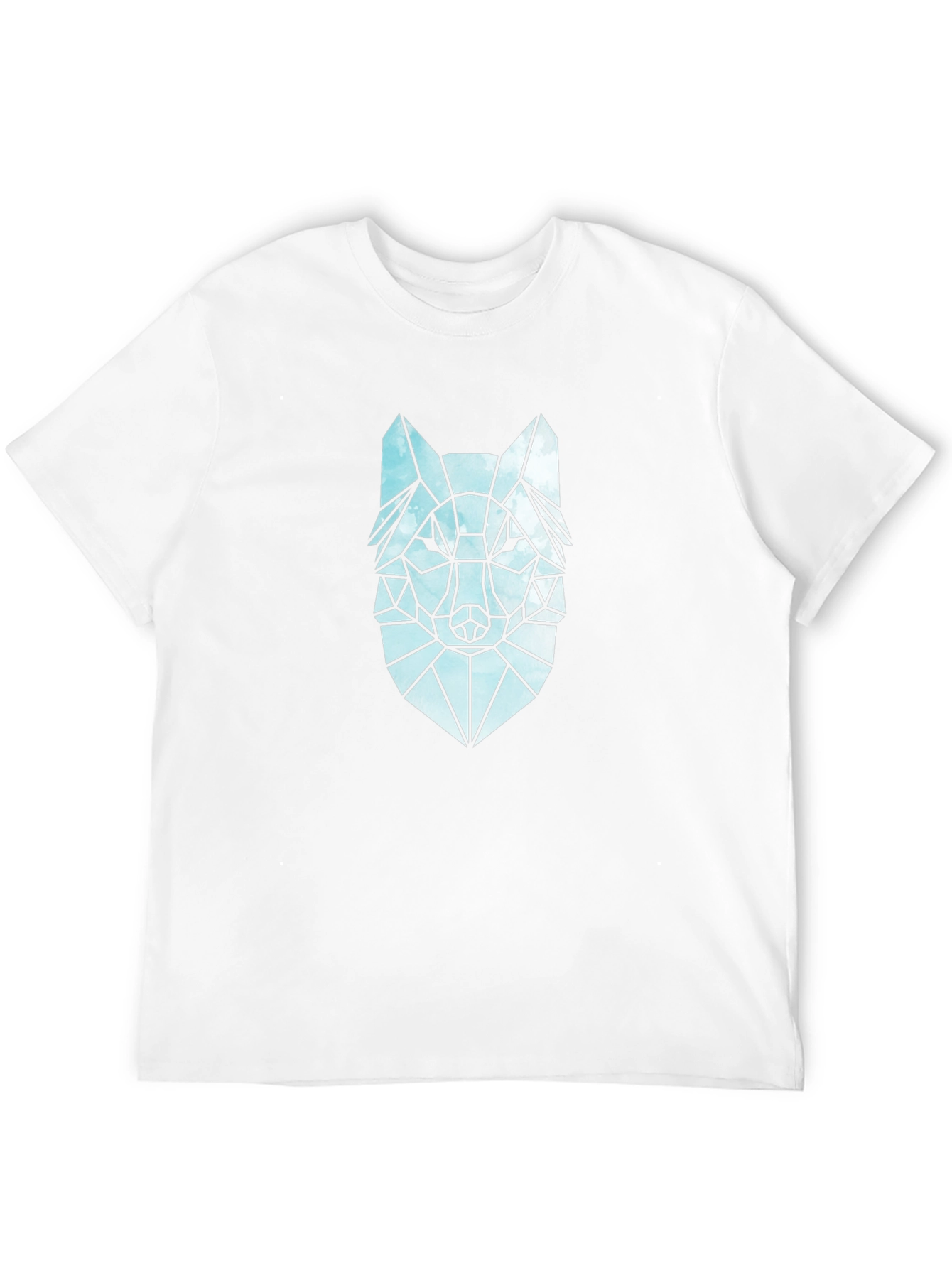 Geometric Wolf Graphic Tee - Modern Style