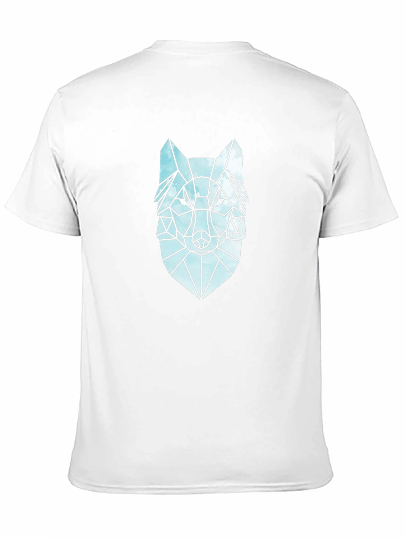 Geometric Wolf Graphic Tee - Modern Style