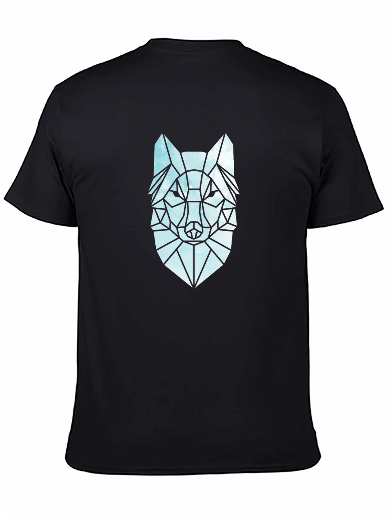 Geometric Wolf Graphic Tee - Modern Style