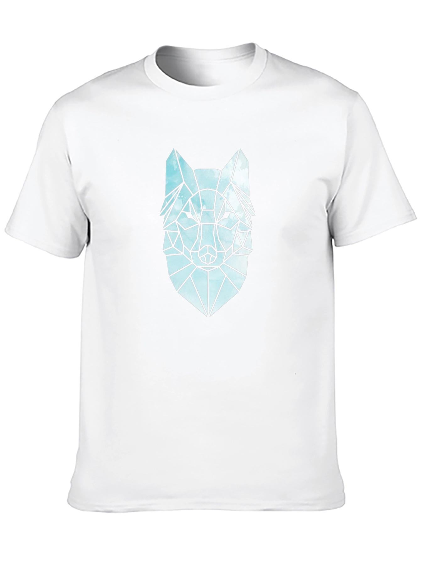 Geometric Wolf Graphic Tee - Modern Style