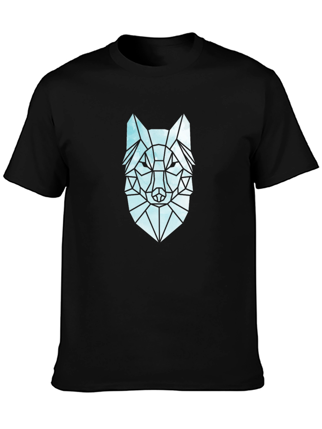 Geometric Wolf Graphic Tee - Modern Style