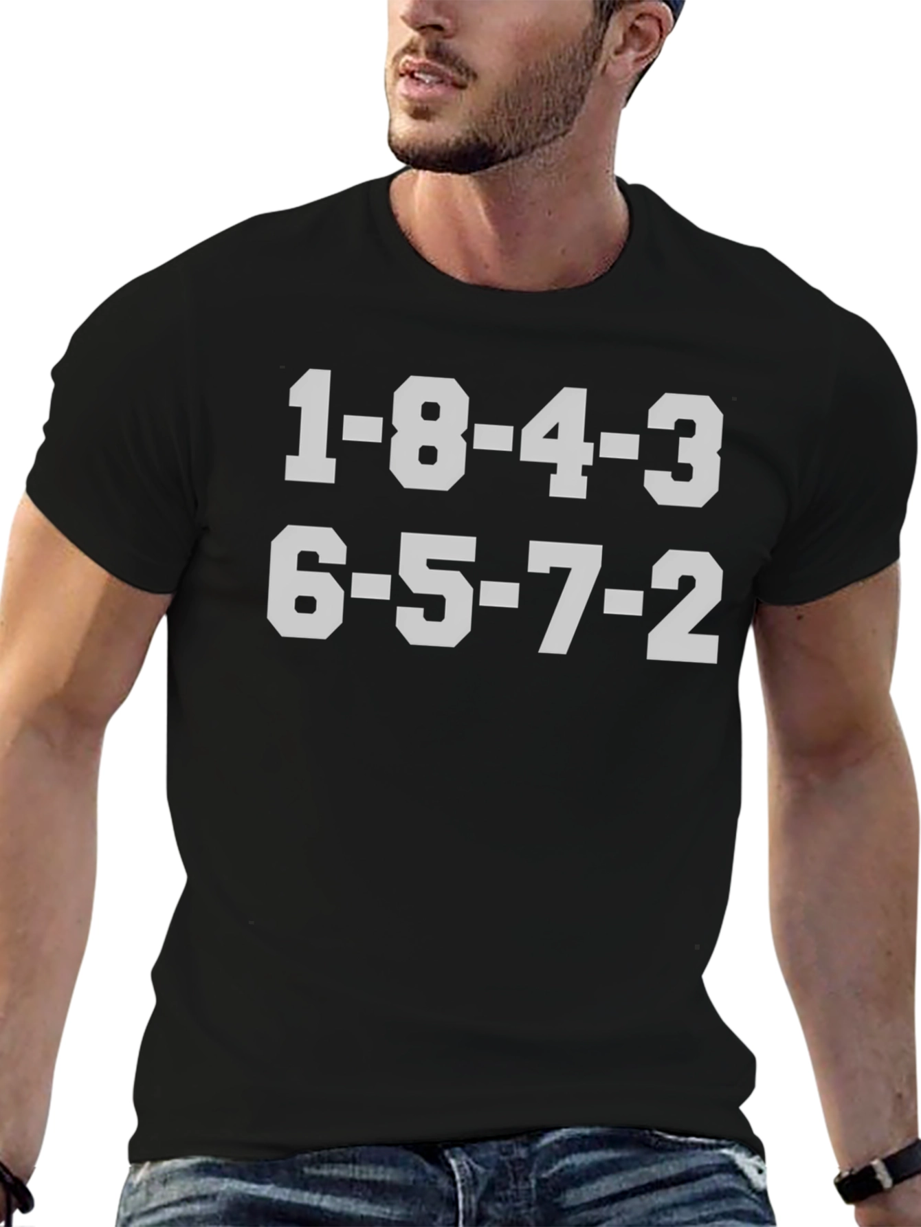 1-8-4-3 6-5-7-2 T-Shirt Black Engine Firing Order Tee