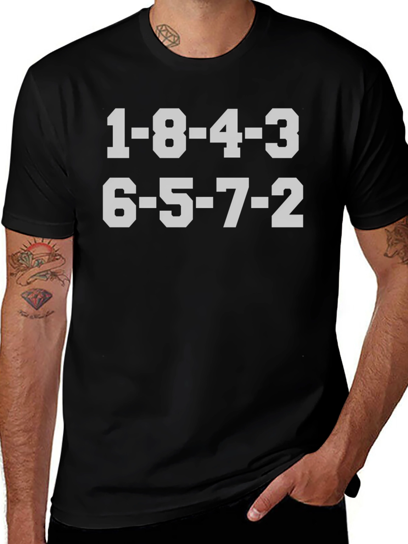 1-8-4-3 6-5-7-2 T-Shirt Black Engine Firing Order Tee