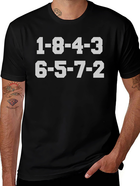 1-8-4-3 6-5-7-2 T-Shirt Black Engine Firing Order Tee
