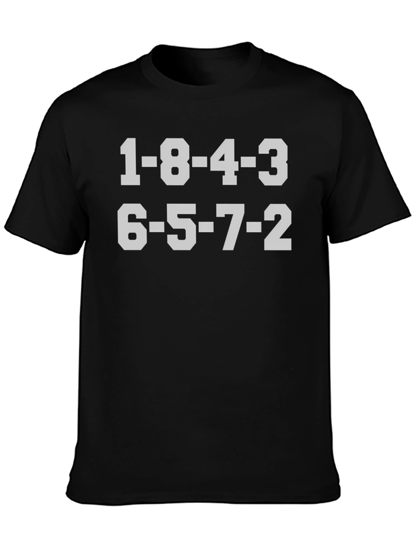 1-8-4-3 6-5-7-2 T-Shirt Black Engine Firing Order Tee