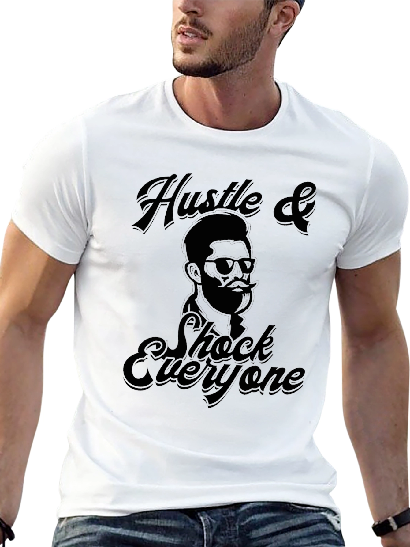 Hustle & Shock Graphic Tee - Black
