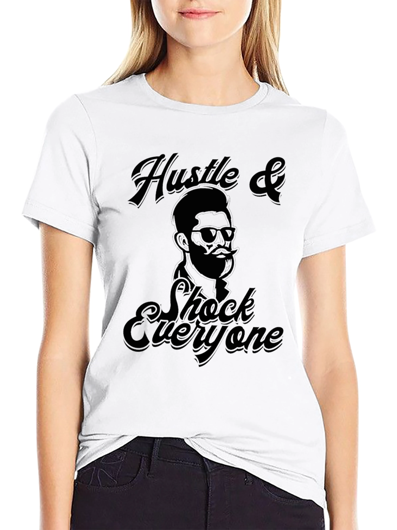 Hustle & Shock Graphic Tee - Black