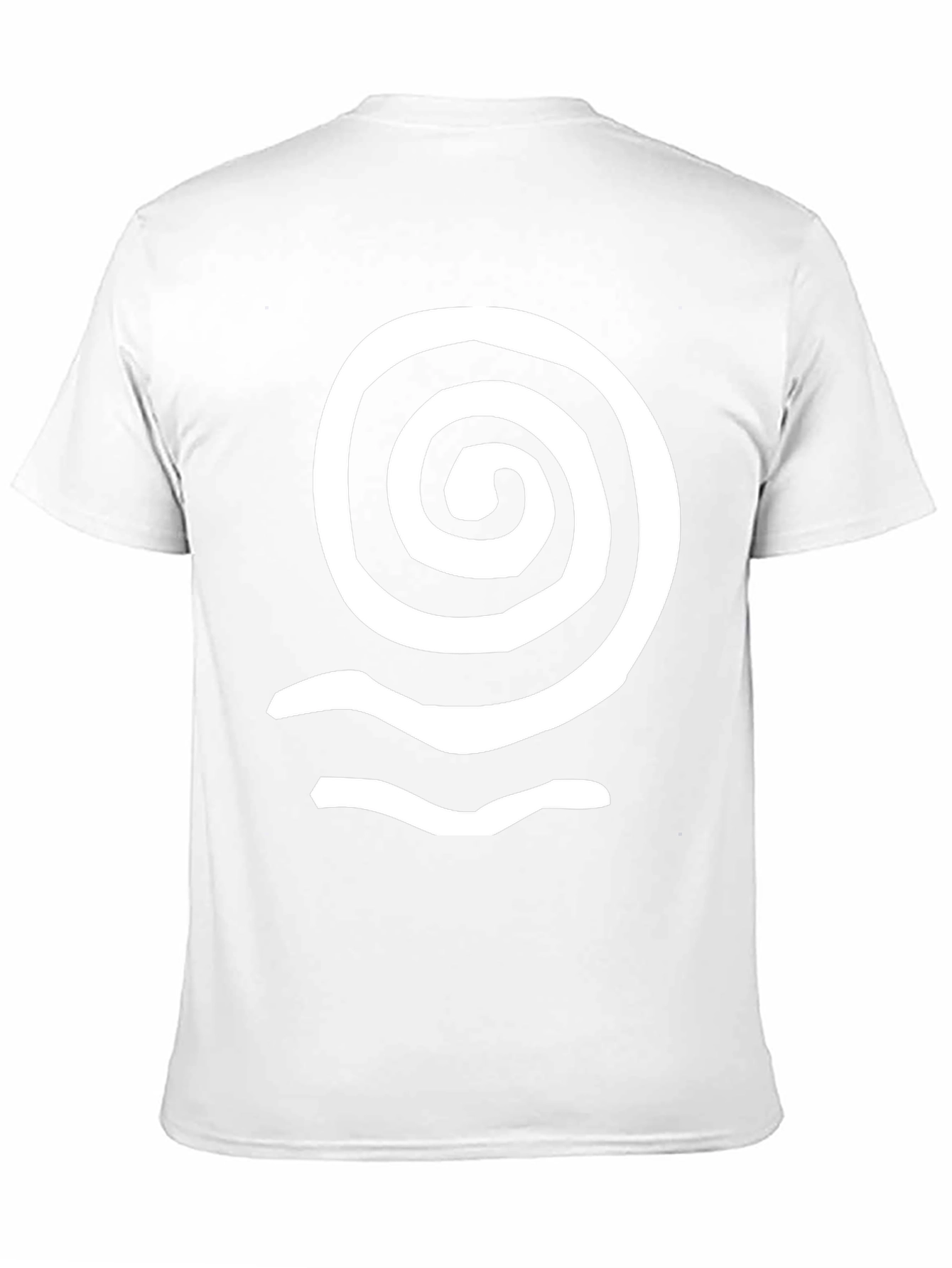 Spiral Wave Graphic Tee - Black Cotton Casual Top