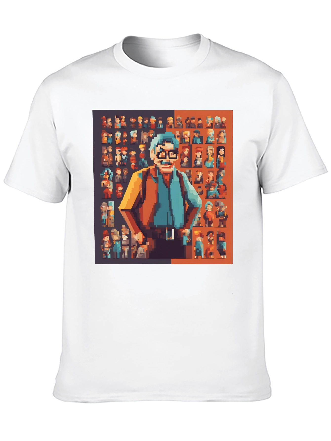 Pixel Art Graphic Print T-Shirt