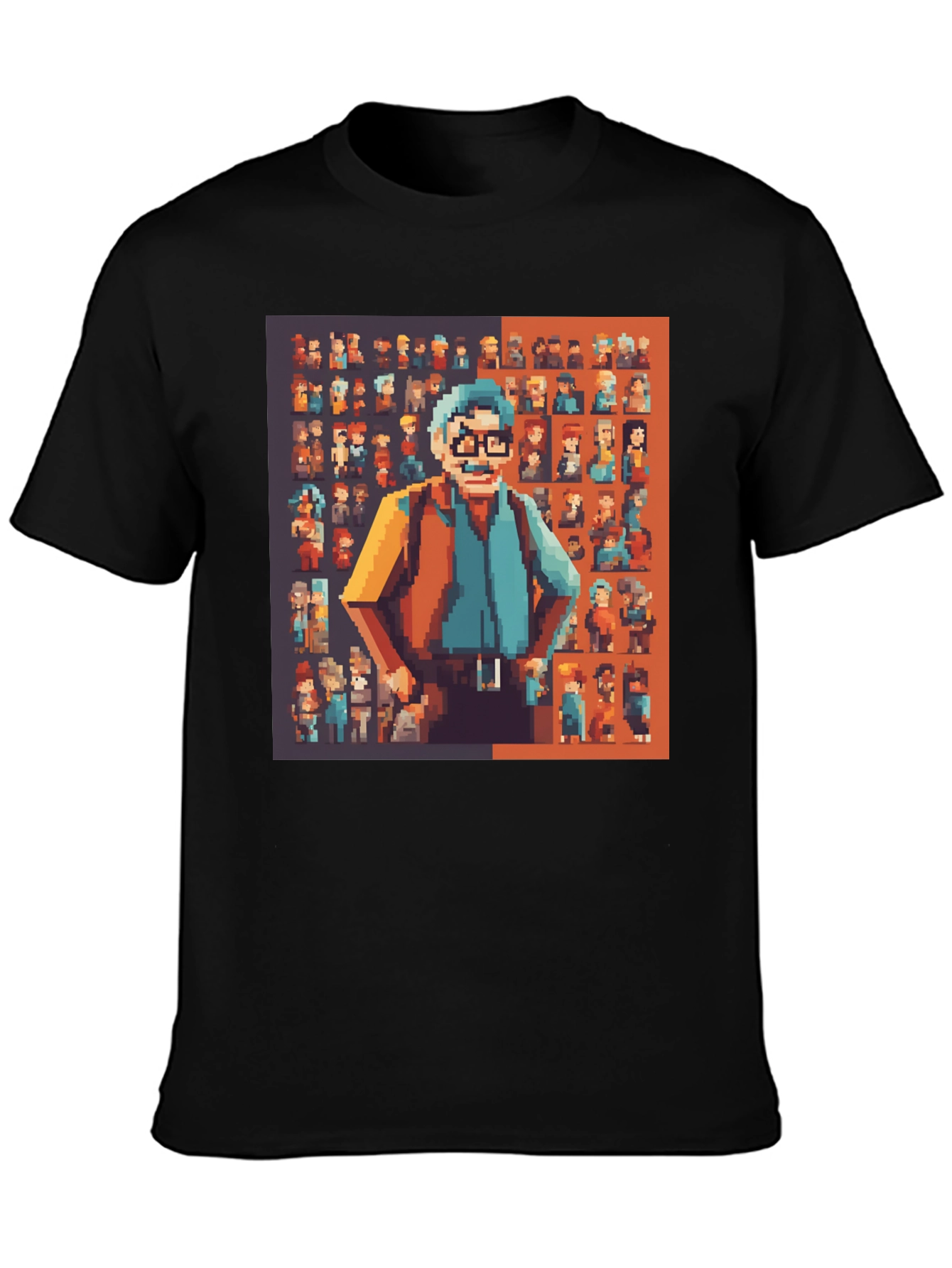 Pixel Art Graphic Print T-Shirt
