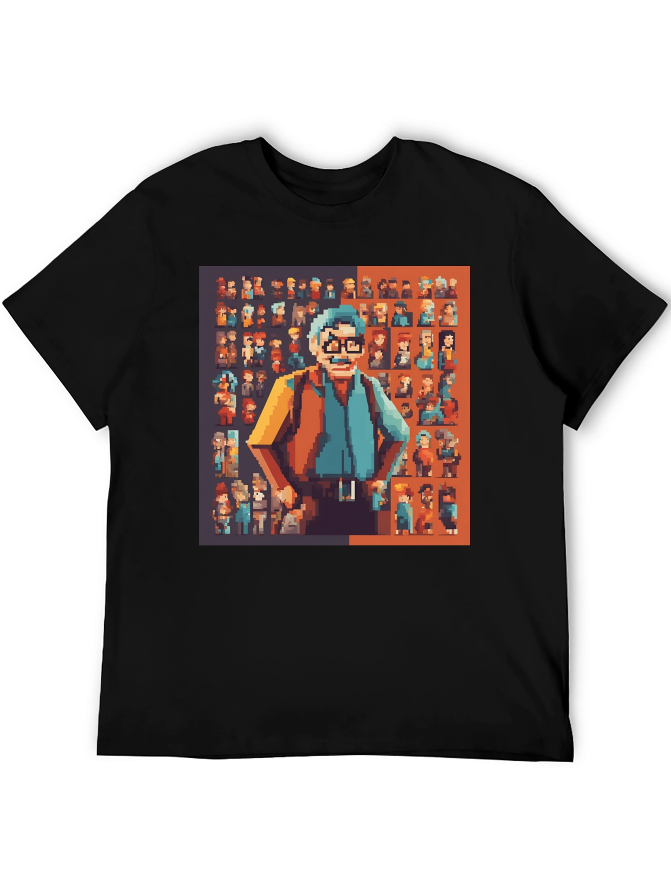 Pixel Art Graphic Print T-Shirt