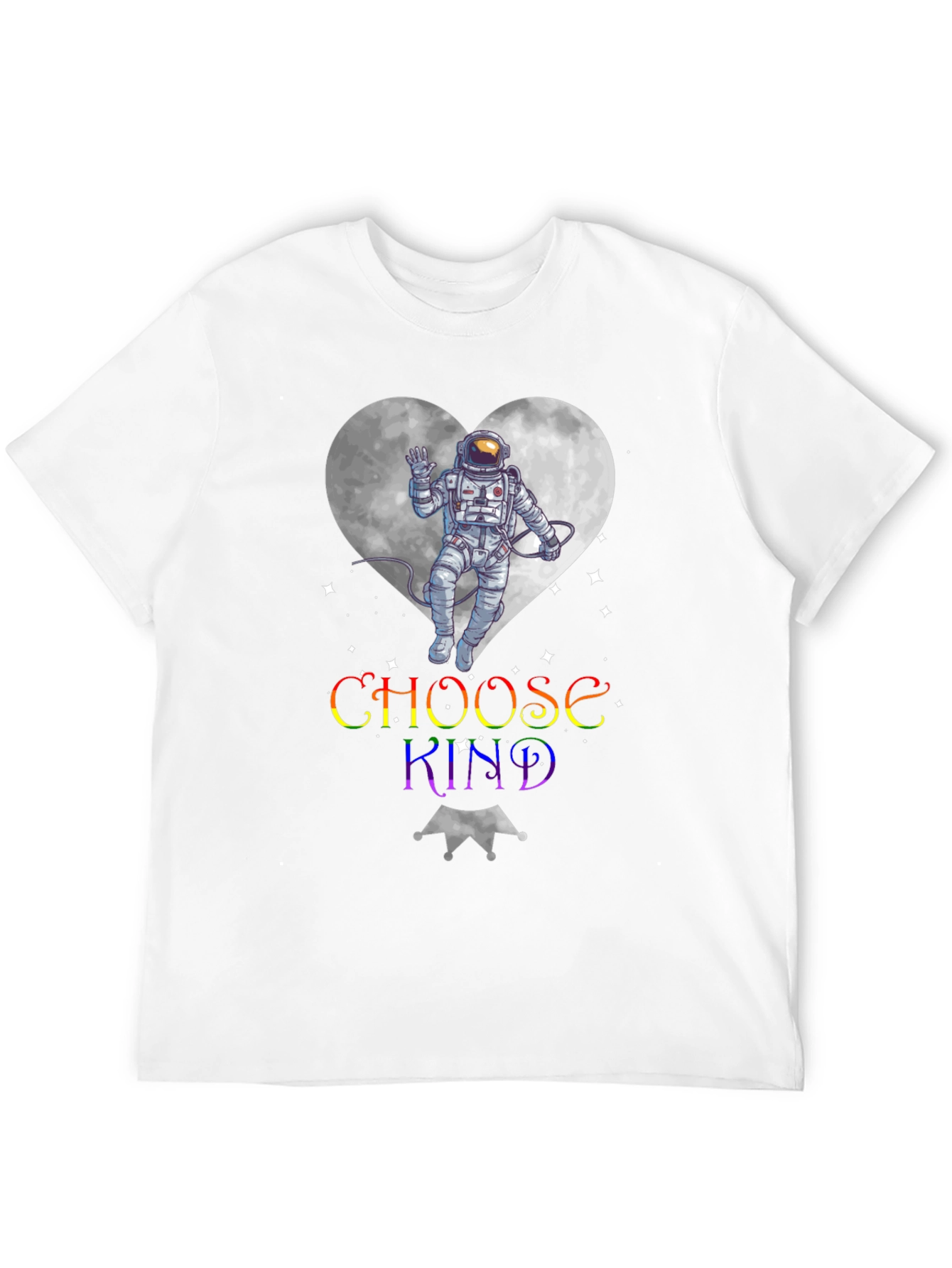 Choose Kind Astronaut Heart Graphic T-Shirt