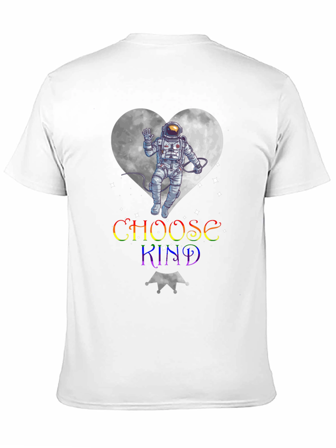 Choose Kind Astronaut Heart Graphic T-Shirt