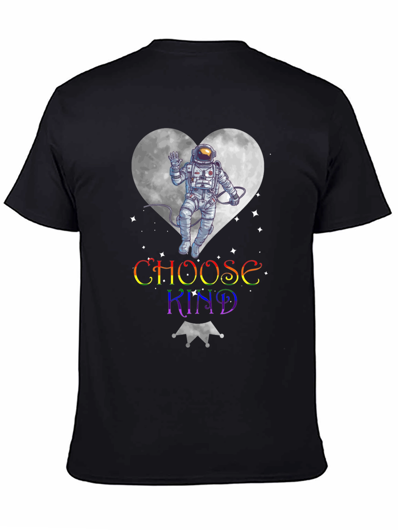 Choose Kind Astronaut Heart Graphic T-Shirt