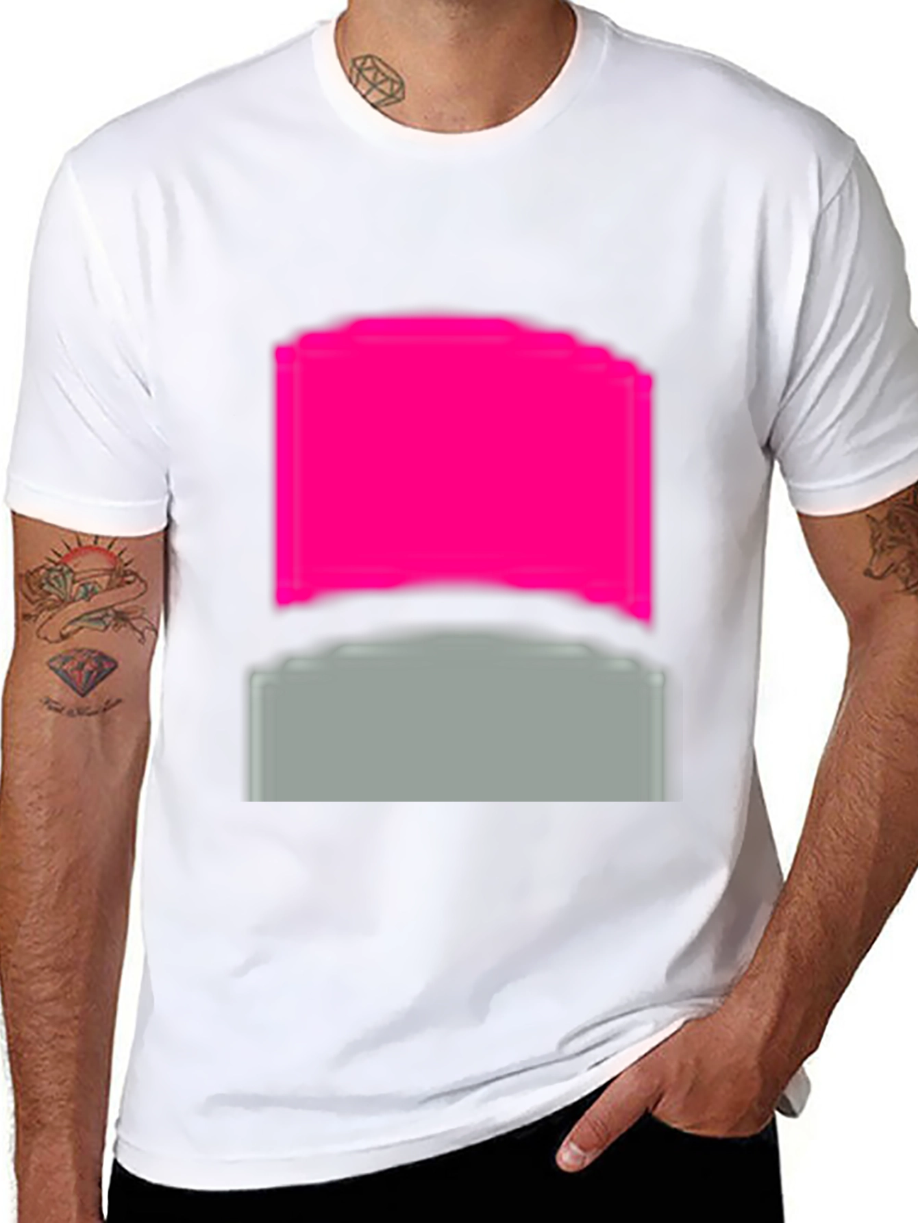 Modern Black Tee with Graphic Design