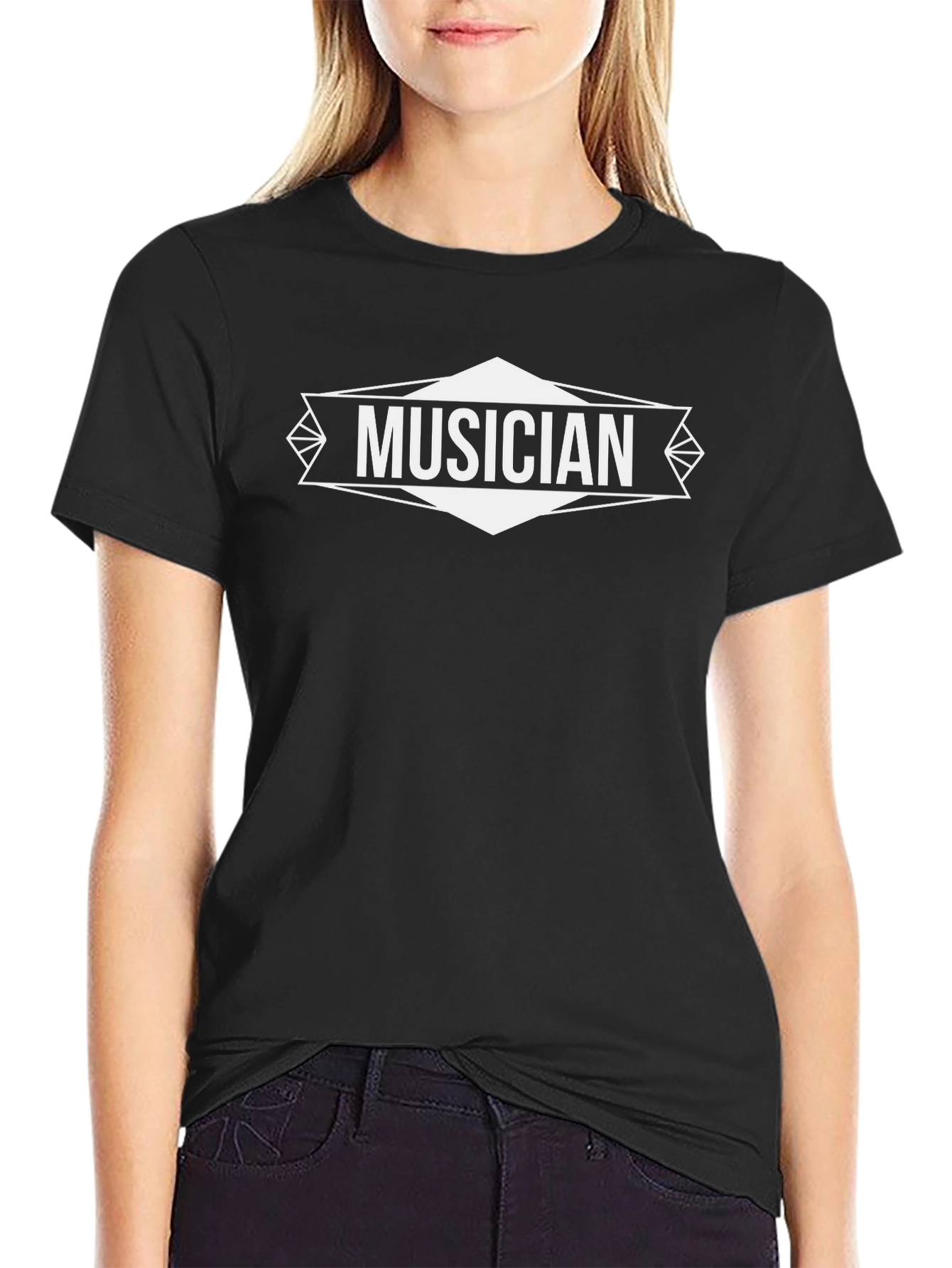 Musician Graphic T-Shirt - Black Casual Tee