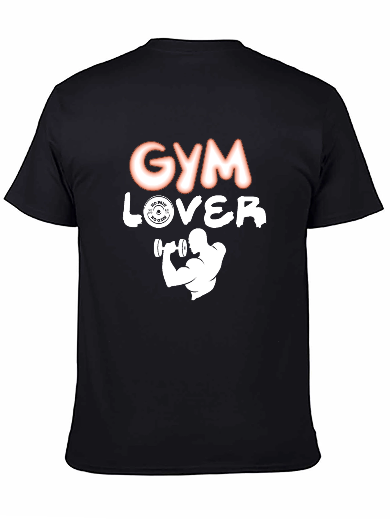 Gym Lover Graphic T-Shirt - Black