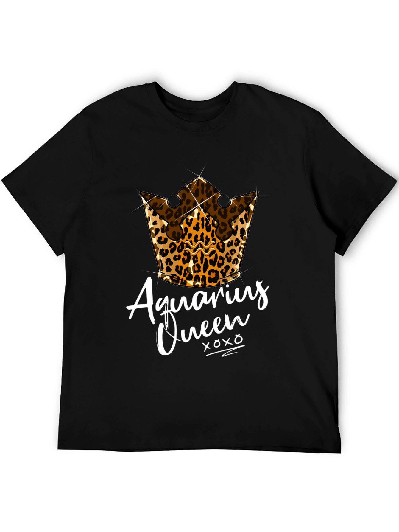 Aquarius Queen Leopard Crown Graphic Tee