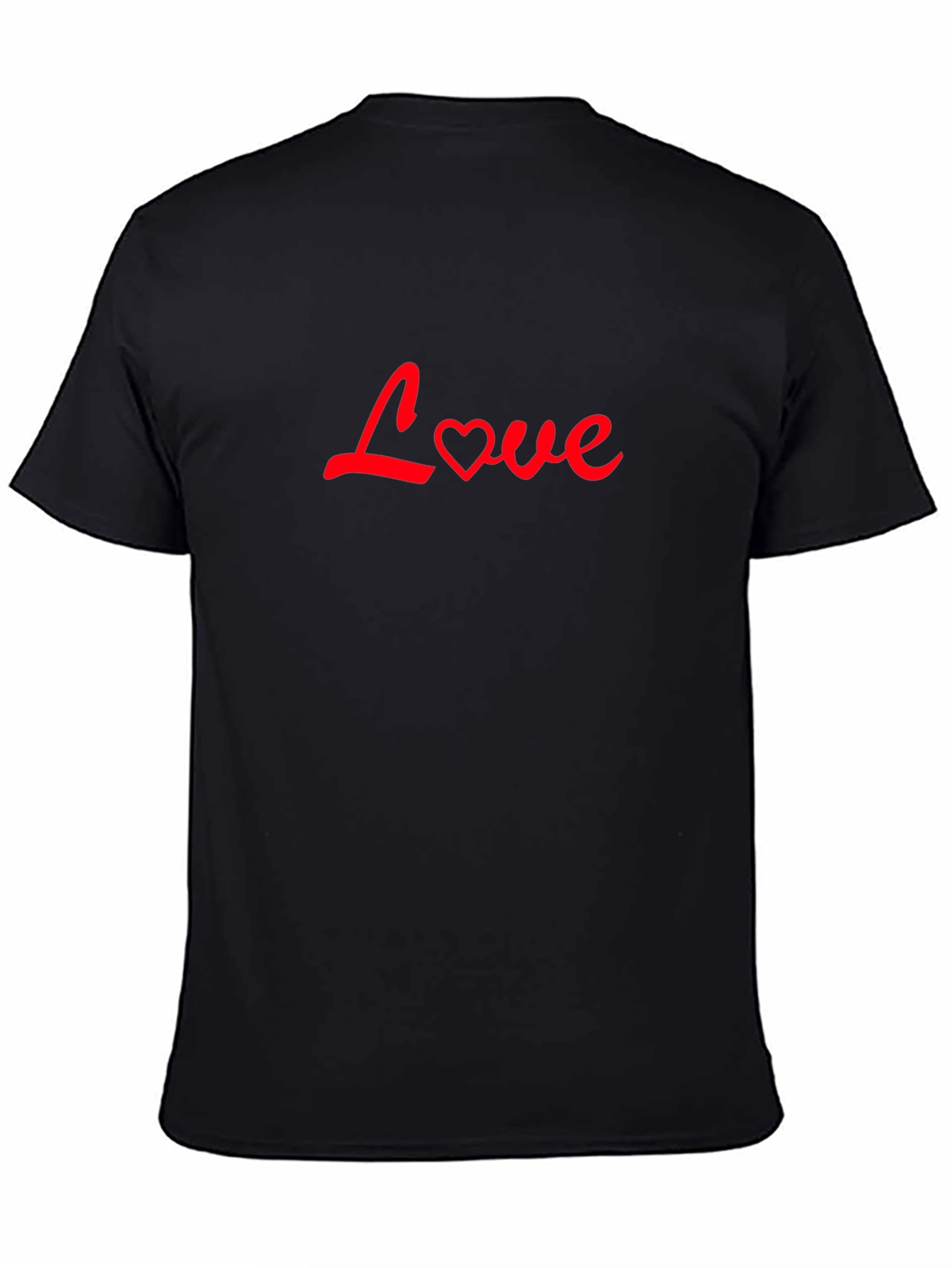 Love Heart Graphic Black Tee