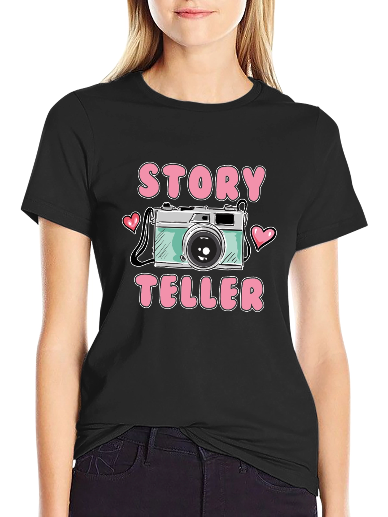 Story Teller Graphic Tee Camera Shirt