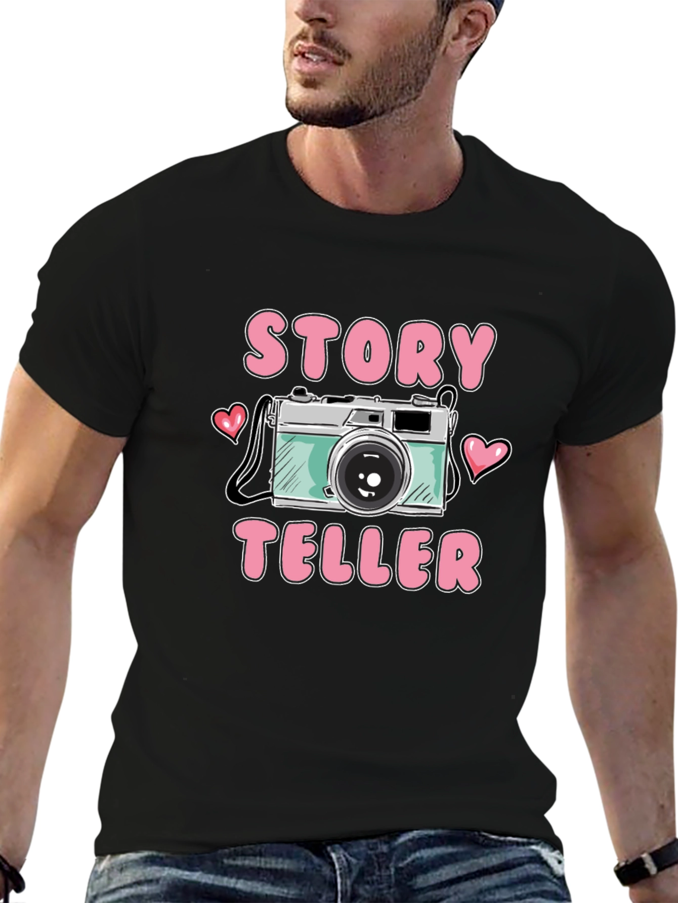 Story Teller Graphic Tee Camera Shirt