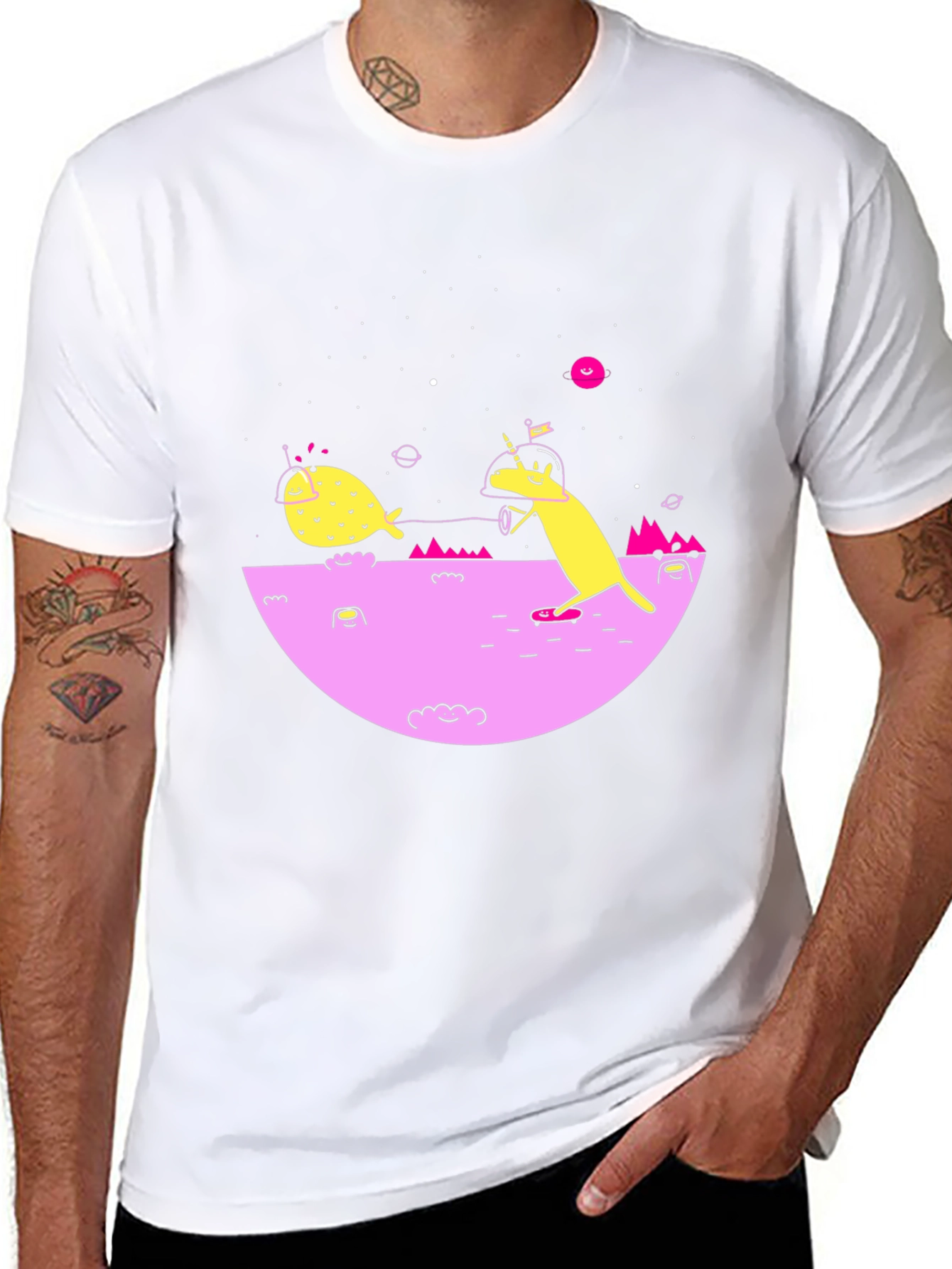 Cosmic Unicorn Black Graphic Tee