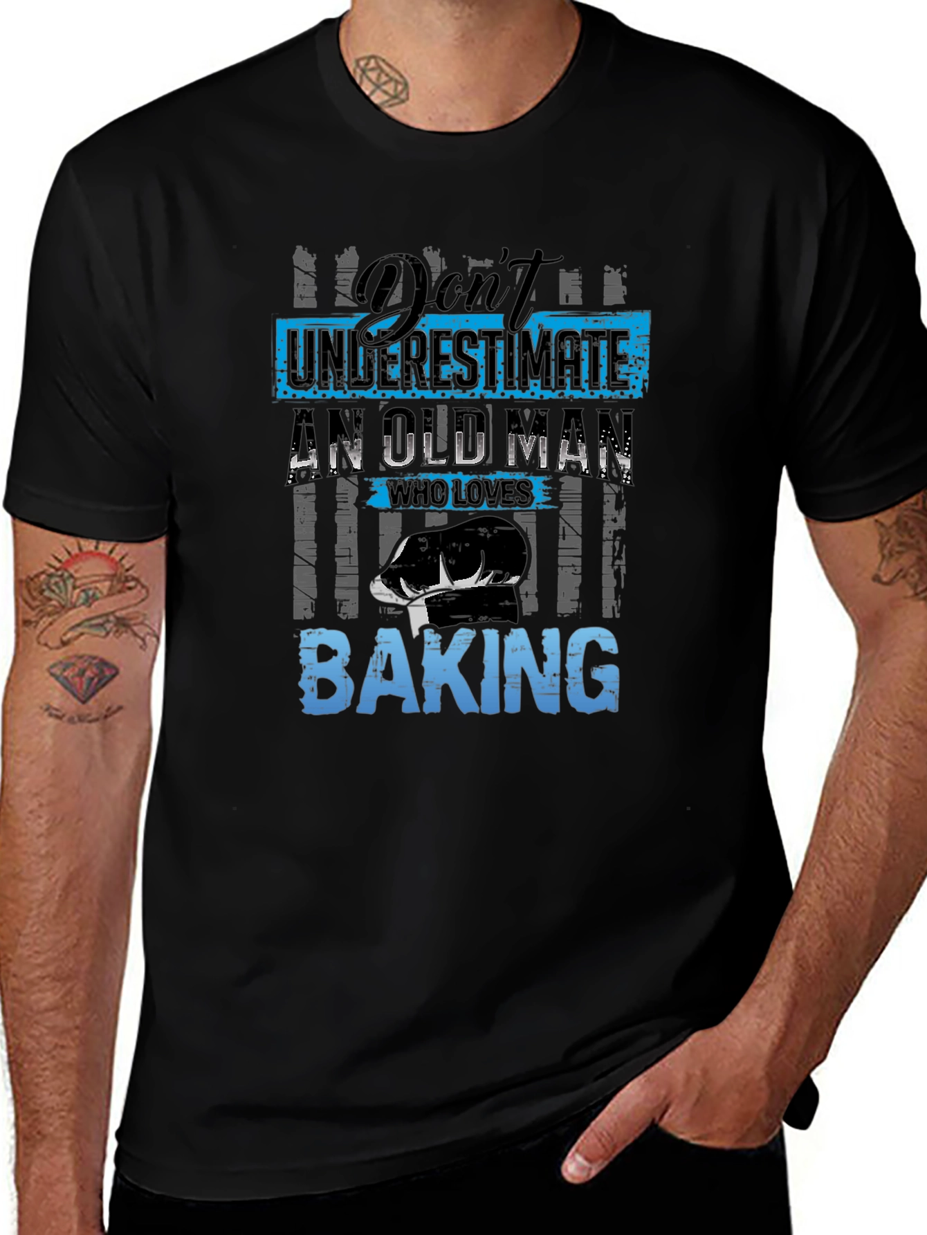 Funny Baking T-Shirt for Old Men