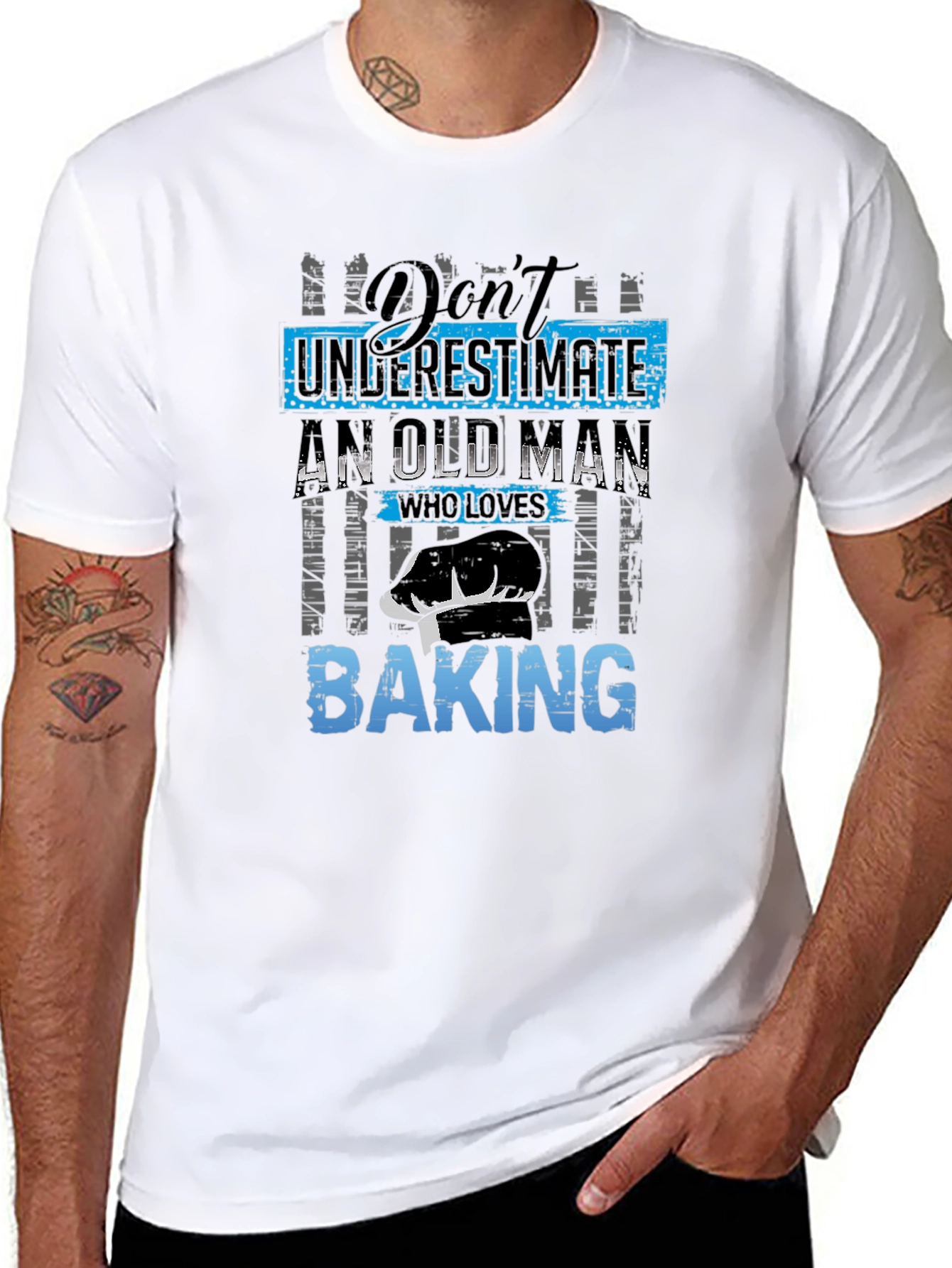 Funny Baking T-Shirt for Old Men
