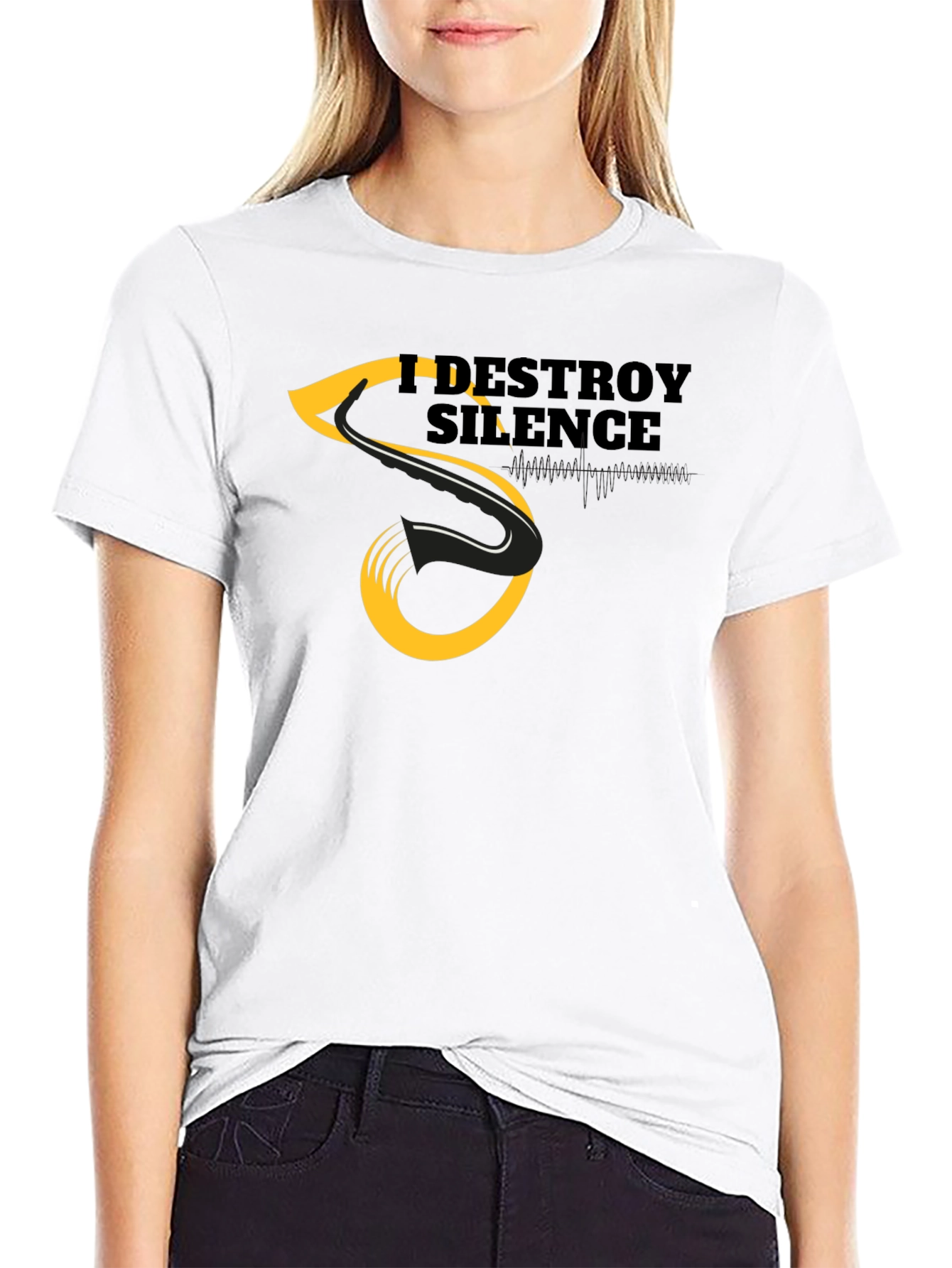 I Destroy Silence Graphic Tee - Black