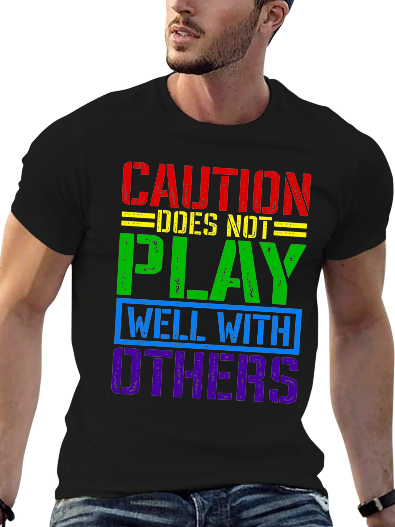 Caution Doesnt Play Well With Others T-Shirt